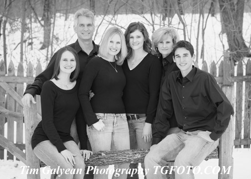 Family portraits Overland Park Kansas City area Black and white